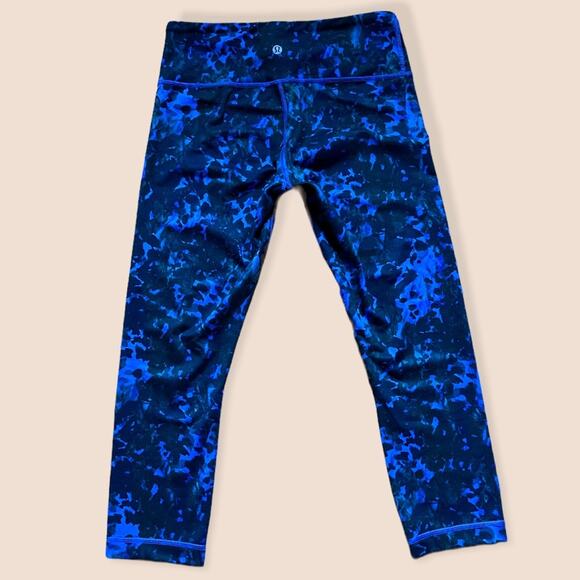 LULULEMON HIGH WAISTED CROPPED LEGGINGS-SQUAT PROOF & GREAT COMPRESSION! - Picture 1 of 3